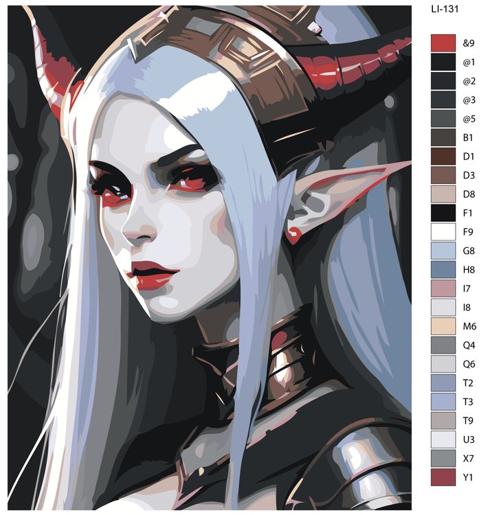 Картина по номерам «Девушка-косплей 3» — картинка 2