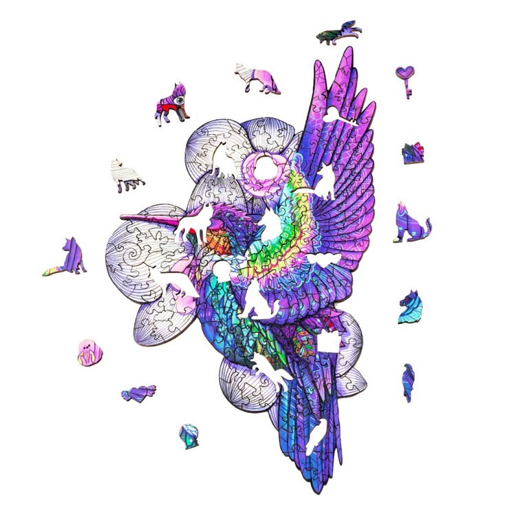 Деревянные пазлы «Свободная Колибри L», Woodbests — картинка 2