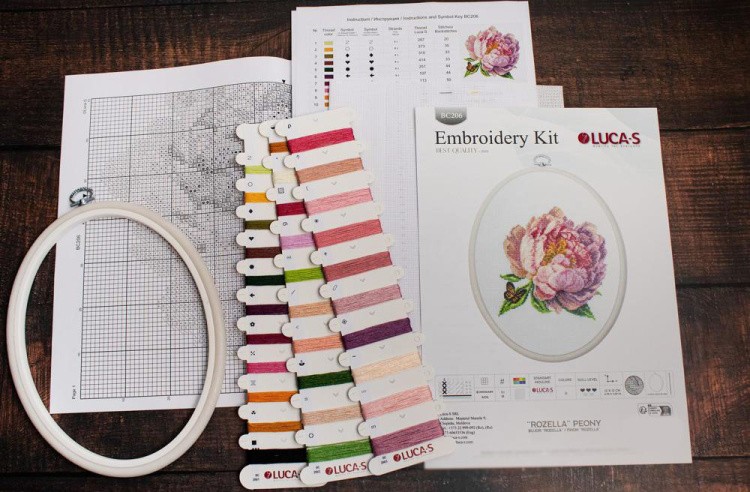Набор для вышивания «Пион Rozella» — картинка 5