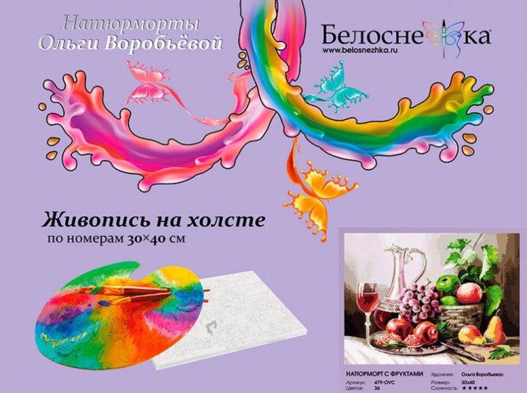 Картина по номерам «Натюрморт с фруктами» — картинка 5