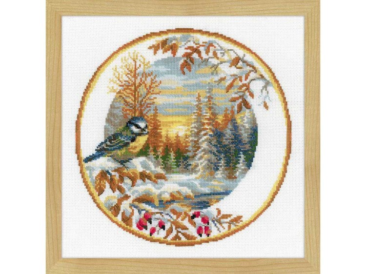 Набор для вышивания «Тарелка с синицей» — картинка 2