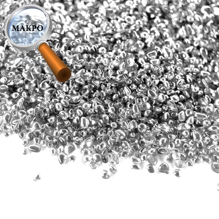 Стеклянные камушки мелкие серебряные, 100 г — картинка 2