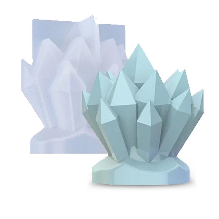 Силиконовый молд - Свеча кристалл, 6xd7 см