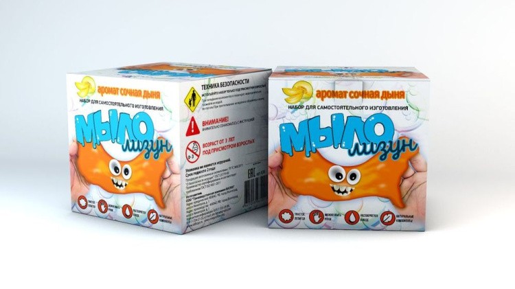 Набор Юный химик, Мыло-лизун «Сочная дыня» — картинка 2