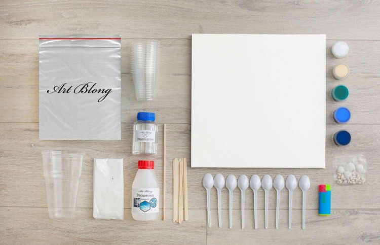 Набор для создания картины эпоксидной смолой Море 30х30 см, Art Blong — картинка 2