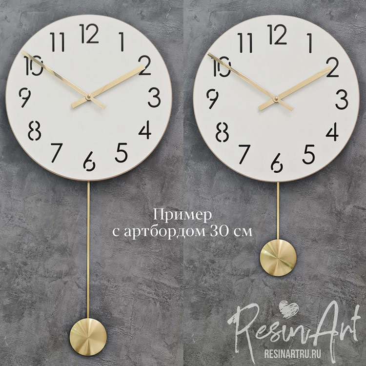 Часовой механизм с маятником (Германия), ResinArt — картинка 6