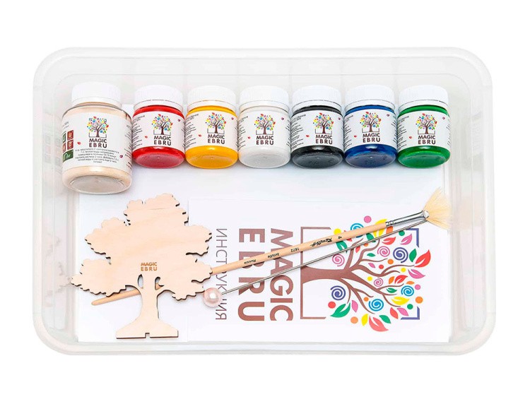 Набор для эбру «StandArt» 6 цветов, Magic EBRU — картинка 2