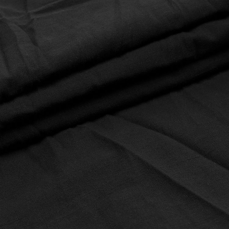Ткань Хлопок крэш, 1 м х 150 см, 90 г/м², цвет: черный, TBY — картинка 2