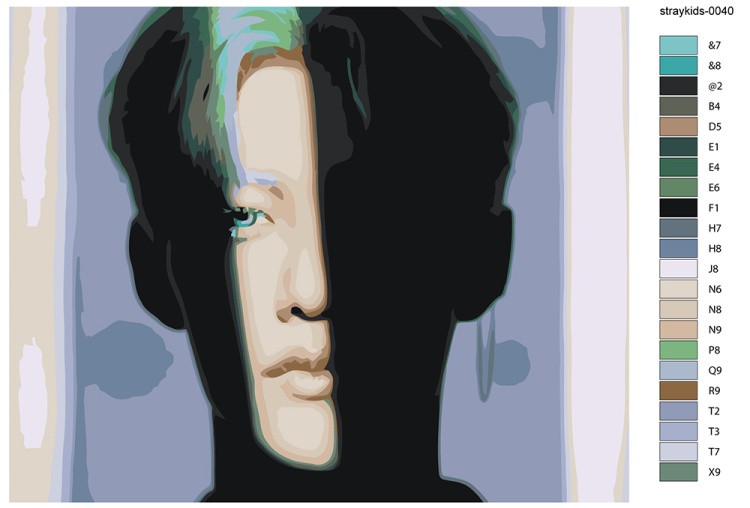 Картина по номерам «Stray Kids Стрей Кидс KPOP кпоп: Феликс» — картинка 2