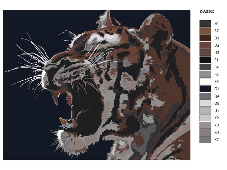 Картина по номерам «Тигр» — картинка 2