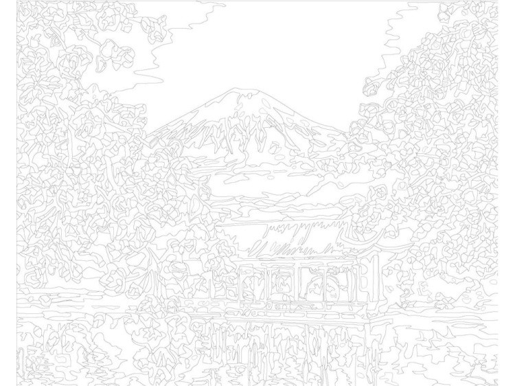 Картина по номерам «Цветущая сакура» — картинка 3