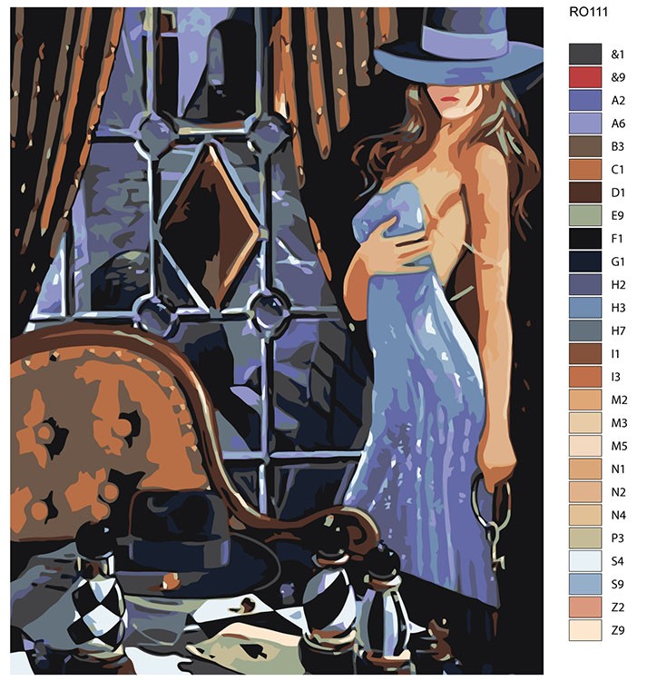 Картина по номерам «Вечер черных и белых» — картинка 2