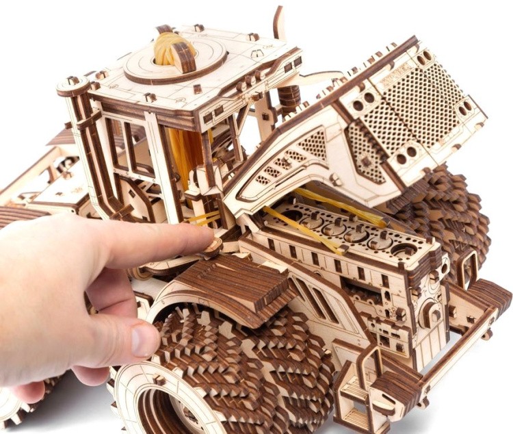 Конструктор деревянный 3D «Трактор Кировец К-7М», Eco Wood Art — картинка 7