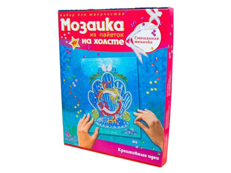 Картина на холсте из пайеток «Рыбы» — картинка 3