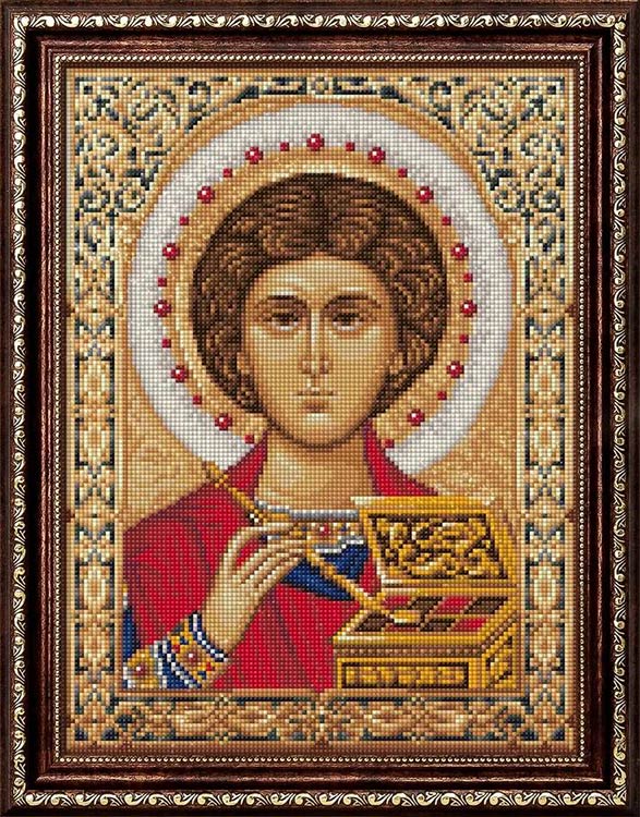 Алмазная вышивка «Икона Пантелеймон Целитель» — картинка 2