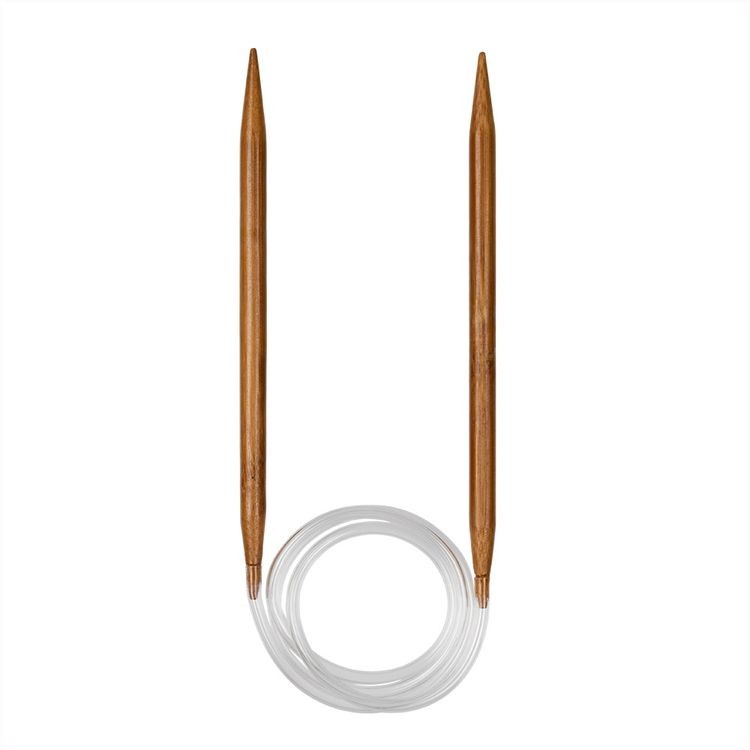 Спицы круговые, бамбук, d 7 мм, 80 см, карамельные, Gamma — картинка 2