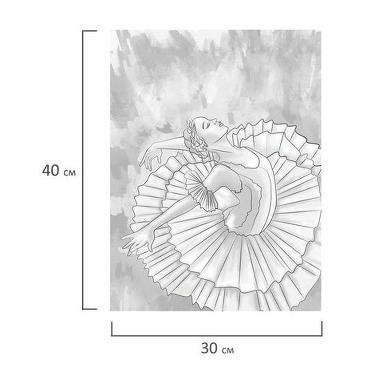 Холст на картоне с контуром BRAUBERG ART CLASSIC «Муза», 30х40 см, грунтованный, хлопок — картинка 3