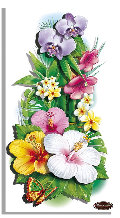 Папертоль «Тропические цветы -1»