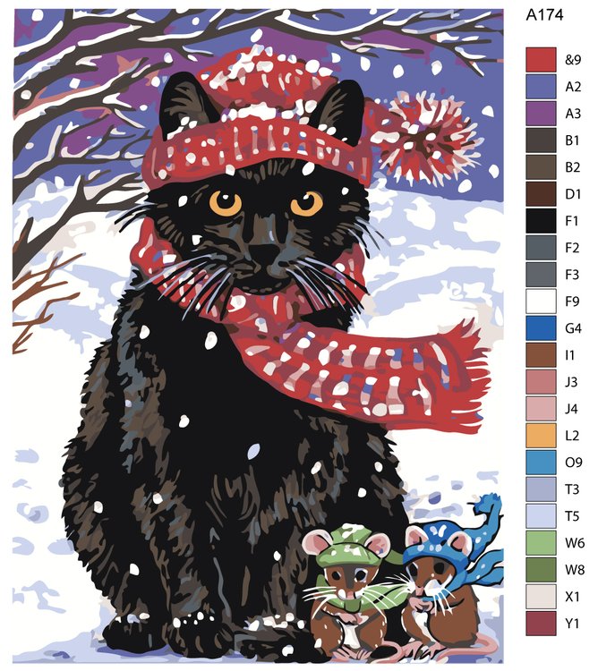 Картина по номерам «Прогулка с друзьями» — картинка 2