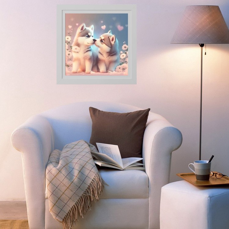 Картина по номерам «Щенки хаски» — картинка 3