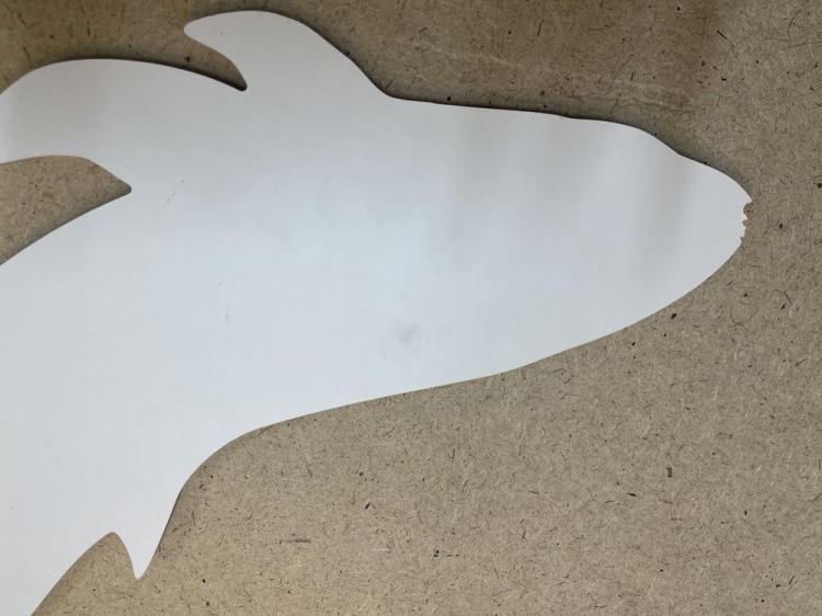 УЦЕНКА. Заготовка Артборд с ламинацией - кит, 60x35 см (небольшой скол на носике и на плавнике) — картинка 5