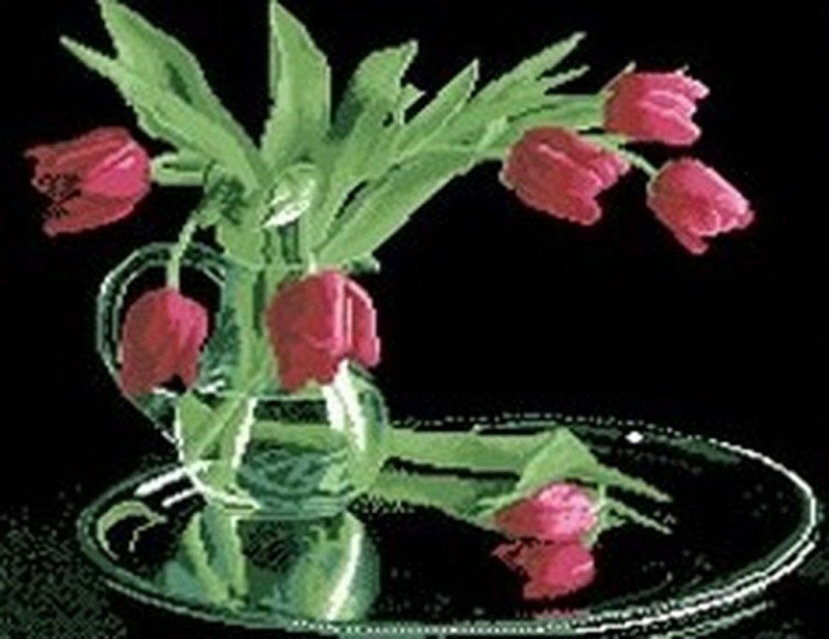 Алмазная вышивка «Нежные тюльпаны»