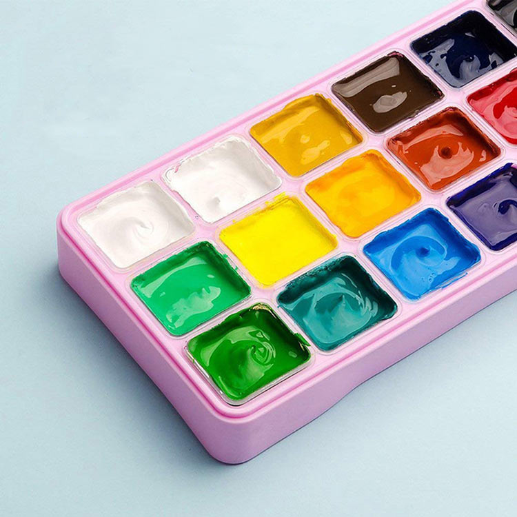 Набор гуашевых красок HIMI розовый 18 цветов по 30 мл — картинка 7