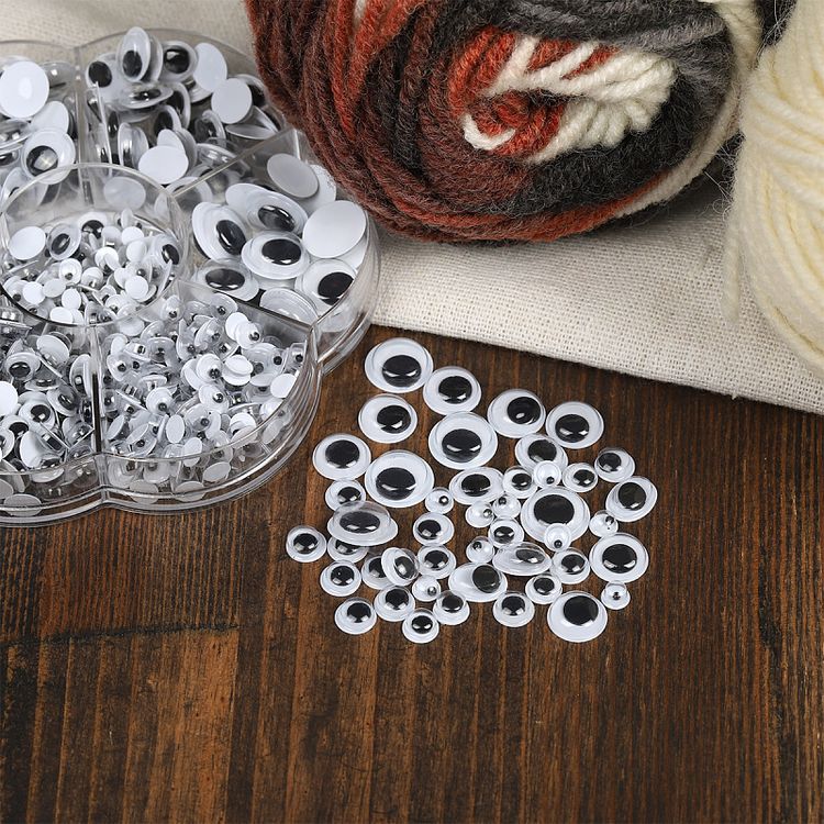 Глаза круглые бегающие, без ресниц, цвет: микс, 500 шт., Magic 4 Toys — картинка 4