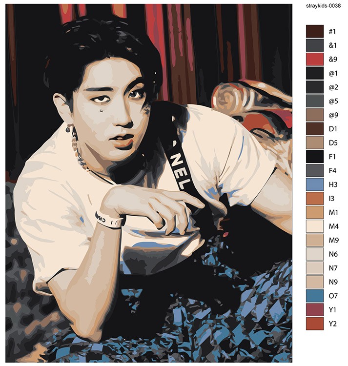 Картина по номерам «Stray Kids Стрей Кидс KPOP кпоп 40x50» — картинка 2