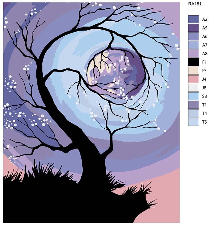 Картина по номерам «Обнимая Луну» — картинка 2