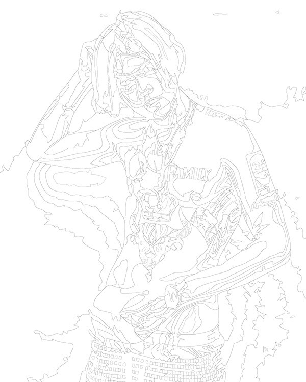 Картина по номерам «Рок и рэп музыкант Джизус DZHIZUS 2» — картинка 3