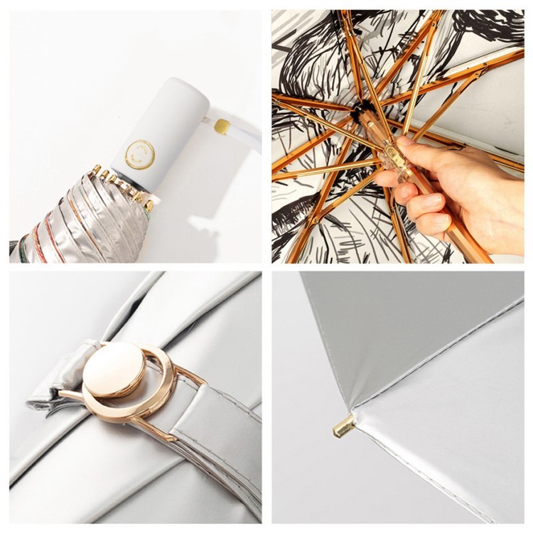 Зонт двусторонний Порхание Бабочек, складной, 8 спиц, автомат — картинка 2