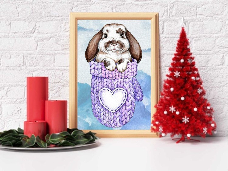 Алмазная вышивка «Теплая варежка» — картинка 3