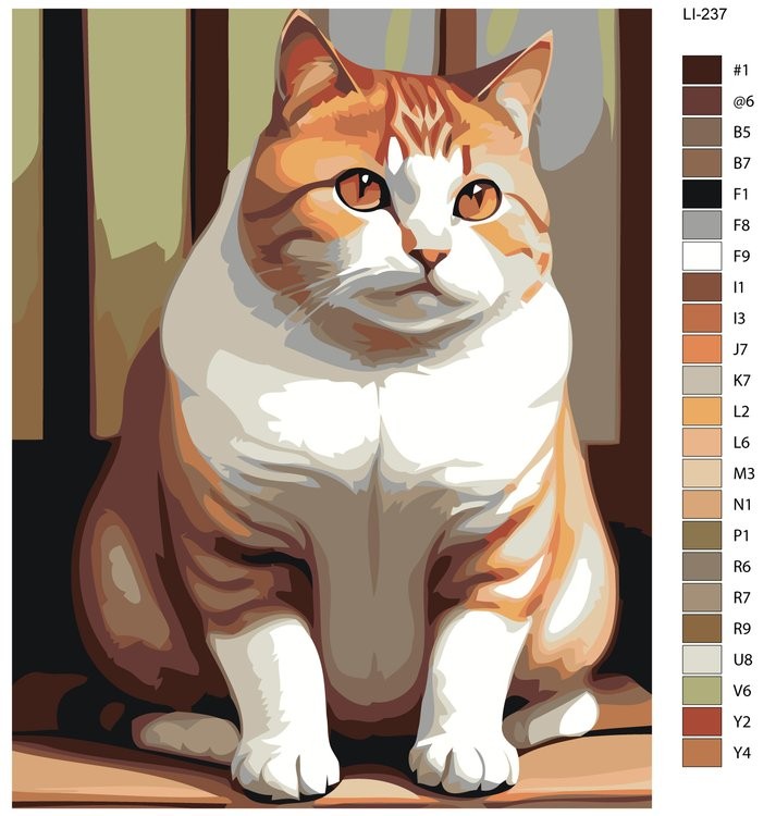 Картина по номерам «Толстый кот» — картинка 2