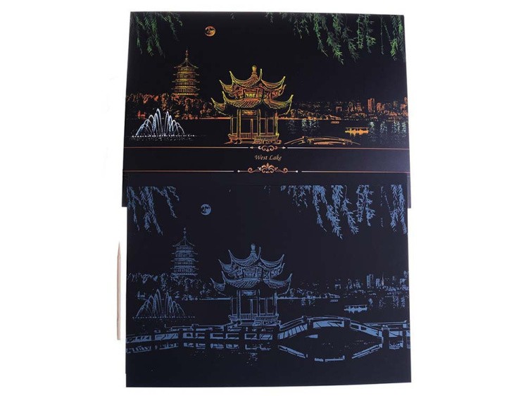 Скретч-картина «West Lake» (цветная) — картинка 4