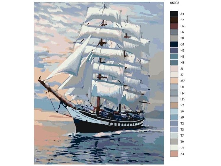 Картина по номерам «Белые паруса» — картинка 2