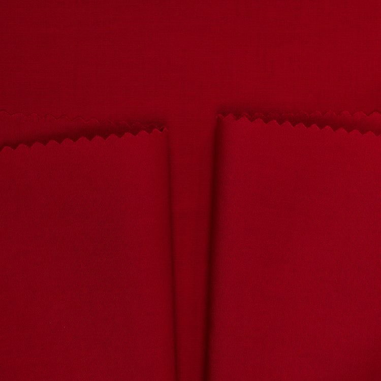 Ткань Поплин стрейч, 1 м х 150 см, 125 г/м², цвет: красный, TBY — картинка 3