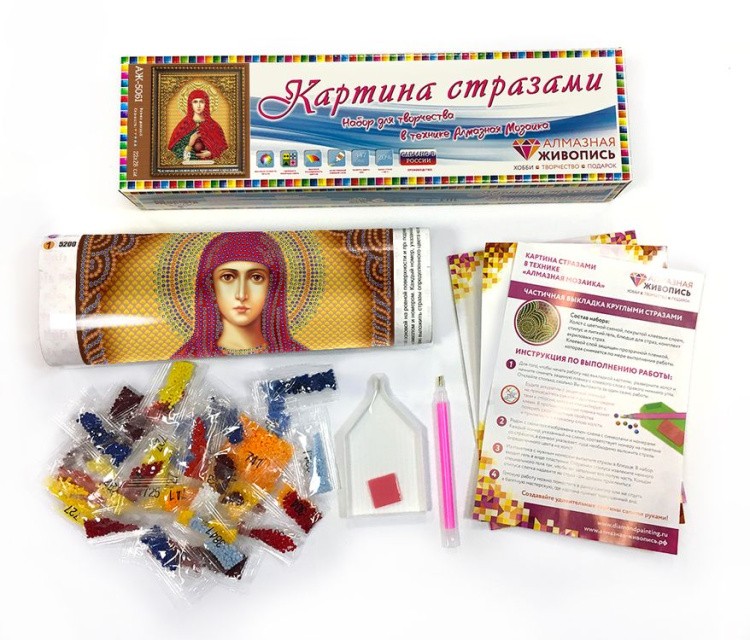 Алмазная вышивка «Икона Святая Анастасия Узорешительница» — картинка 2