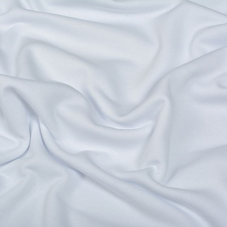 Ткань трикотаж Футер 2х нитка, опененд, 10 м x 200 см, 190 г/м², цвет: белый, TBY — картинка 2