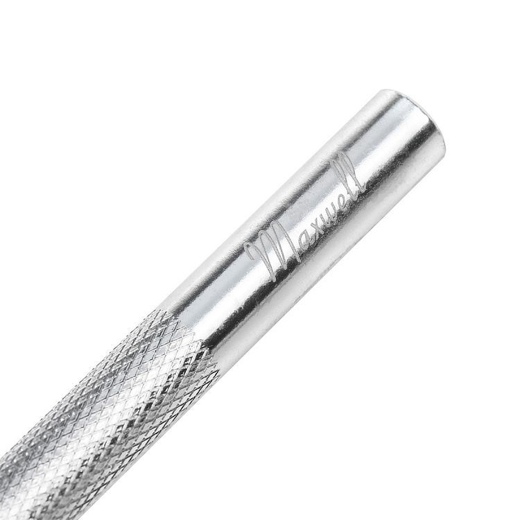 Макетный нож цанговый Maxwell, алюминий + 5 лезвий, цвет: серебро — картинка 5