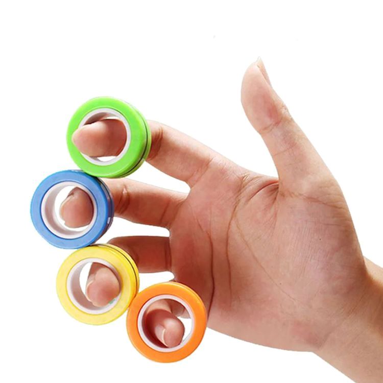 Магнитные кольца, цвет: зеленый, черный, оранжевый — картинка 5