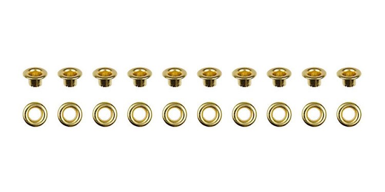 Набор люверсов 8x4,5x4,5 мм, 20 шт., цвет: под золото, Mr.Painter — картинка 2