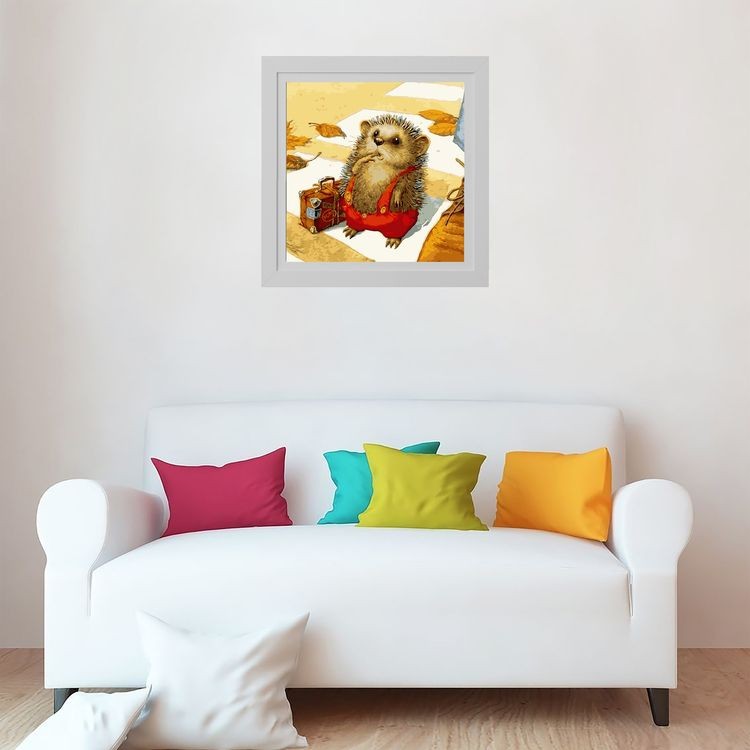 Картина по номерам «Ёжик путешественник» — картинка 4