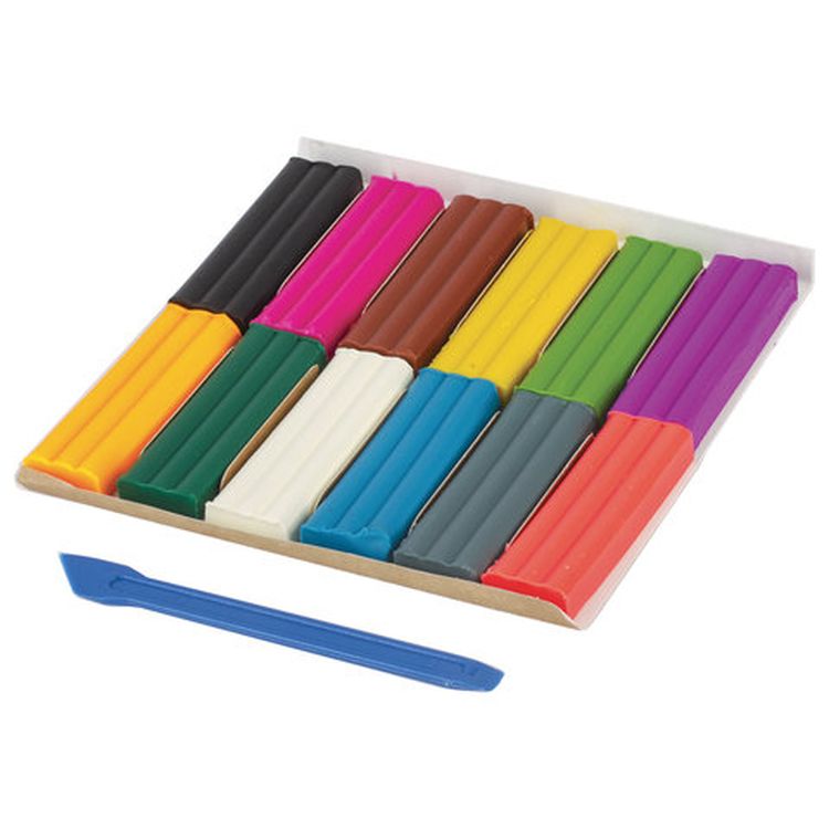 Пластилин восковой Юнландия «Веселый шмель», 12 цветов, 180 г, со стеком — картинка 2