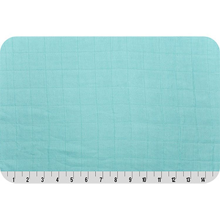 Ткань для пэчворка Solid Bamboo Embrace (марлевка), 100х125 см, 120 г/м², 100% хлопок, цвет: AQUA , Peppy — картинка 2