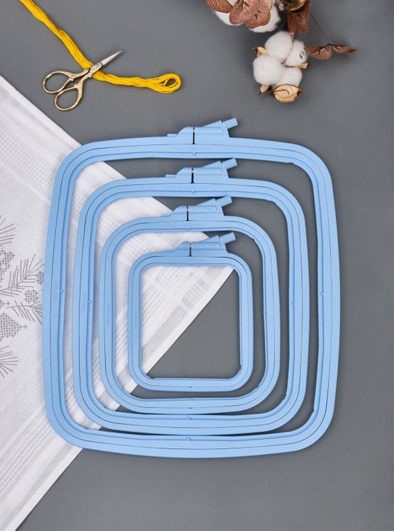 Пяльцы пластиковые прямоугольные с винтом №1, 11х9,5 см, Nurge — картинка 2