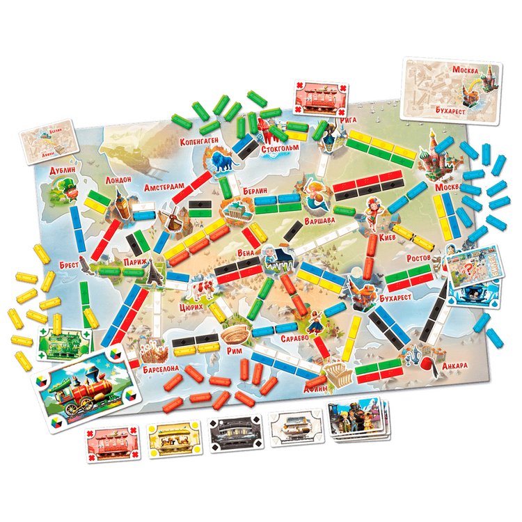 Настольная игра: Ticket to Ride Junior: Европа — картинка 3