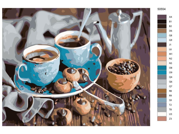 Картина по номерам «Утренний кофе» — картинка 2