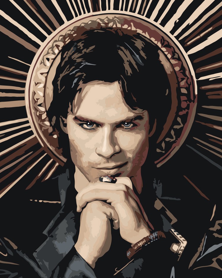 Картина по номерам «Дневники вампира: Деймон Сальваторе - Йен Сомерхолдер 2»