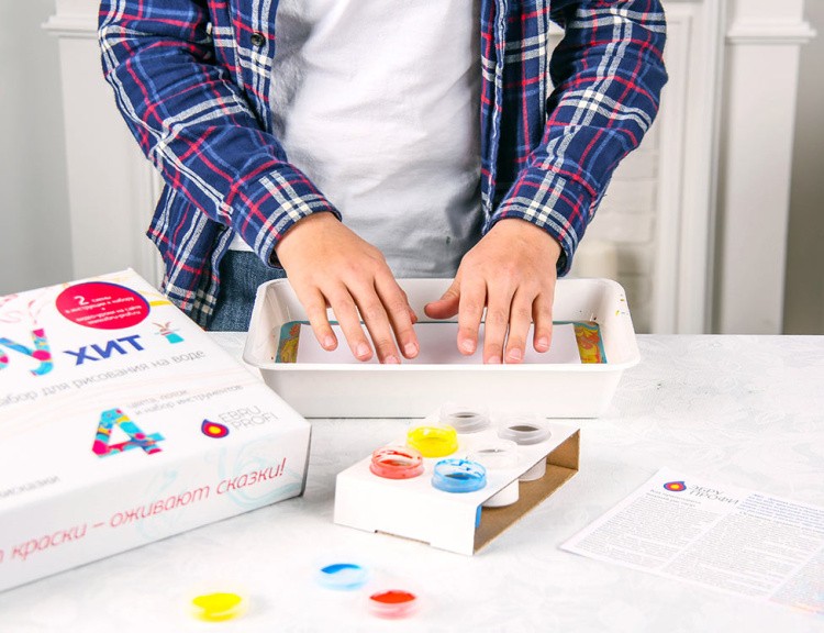 Набор для эбру «Хит» 4 цвета, Эбру-Профи — картинка 5